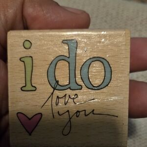 Wooden 'I Do'  Love You  Stam